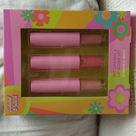Macy's Makeup 3 Pc Lipstick Lip Gloss Set Island Punch Created For Macys Poshmark